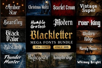 Create Projects with a Modern Blackletter Font Bundle