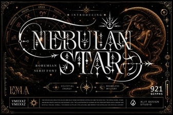Nebulan Star Typeface: Designs for Creative Projects